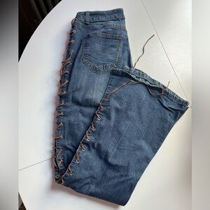Delia’s string up y2k denim jeans